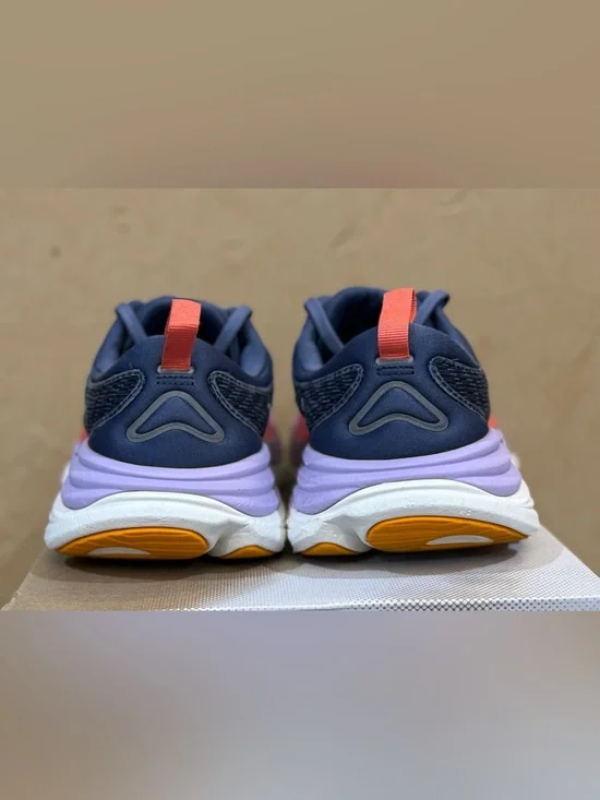 HOKA Women's Gaviota 5 Road Running Shoes in Anchor/Grapefruit, Size 8.5D - Picture 6 of 7